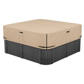Outdoor Hot Tub Cover 85 x 85 x 20 Inch Weatherproof and Waterproof Brown