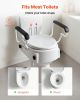 VEVOR Raised Toilet Seat with Arms, 300 lbs Load Capacity, 3-Level Adjustable Height