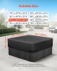Outdoor Hot Tub Cover 90 x 90 x 20 Inch Weatherproof and Waterproof Black