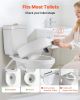 VEVOR Raised Toilet Seat, 350 lbs Capacity, 5-Inch Lift Height, Commode Elevated Toilet Seat Riser with Enlarged Opening for Seniors, Elderly